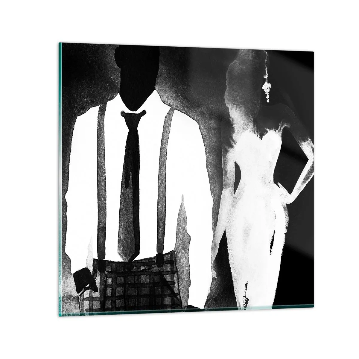 Billede på glas - I en noir-atmosfære - 70x70 cm