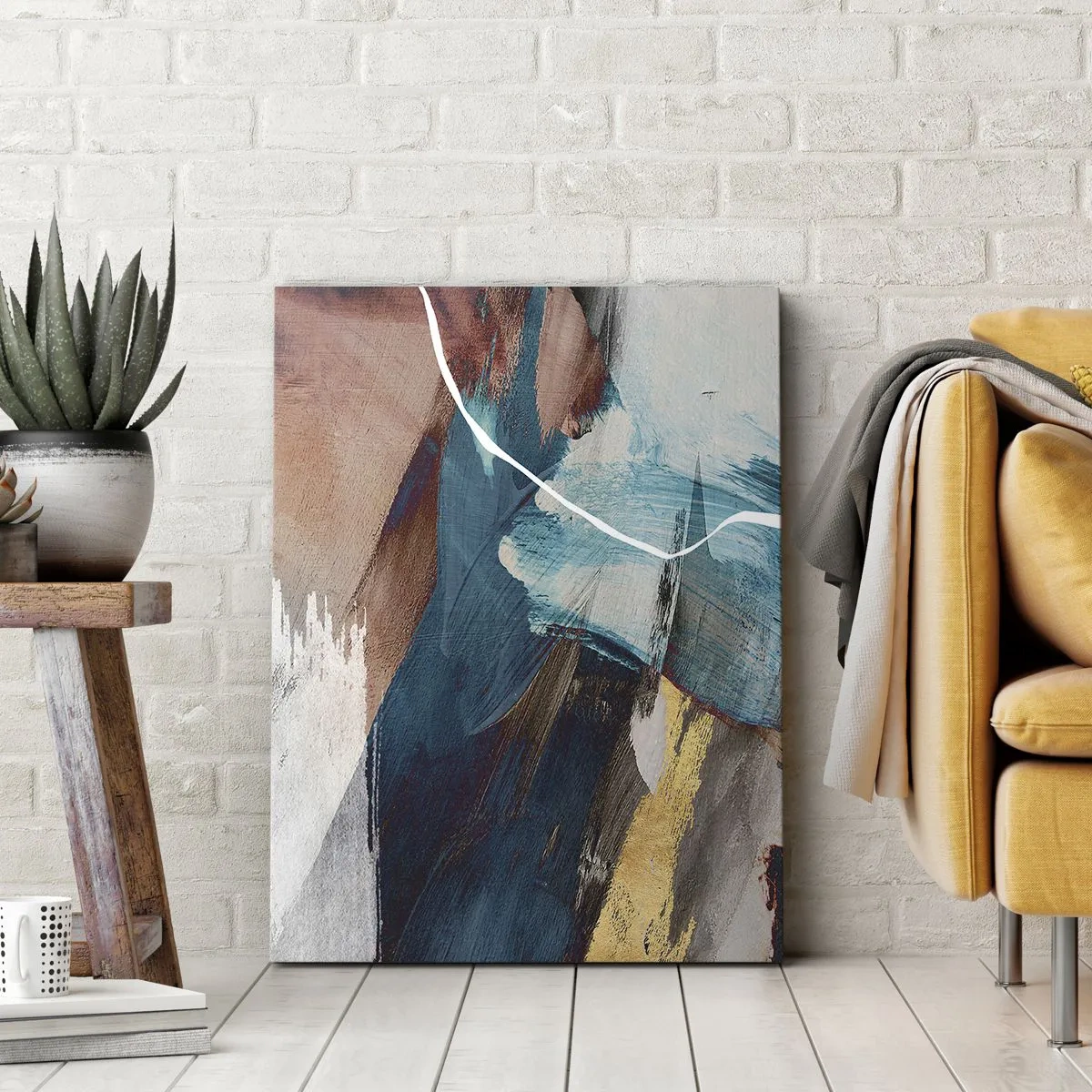 Lærredstryk - Billede på lærred - Med flair og energi - 55x100 cm