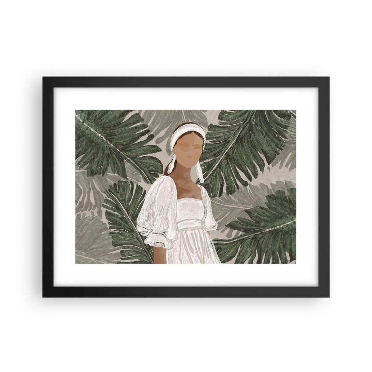 Plakat i sort ramme - Eksotisk portræt - 40x30 cm