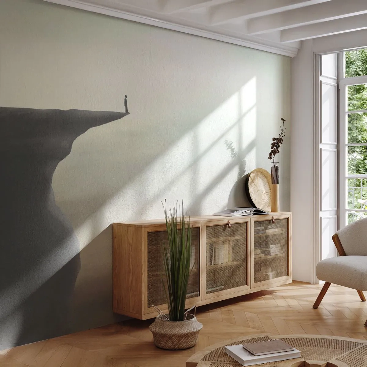 Fototapet Standard Eco - Opad, selvfølgelig! - Klint, Natur, Turist - 350x256 cm