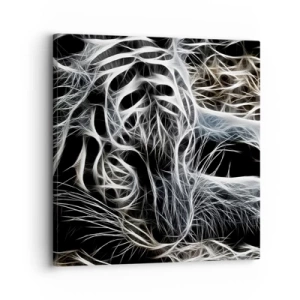Lærredstryk - Billede på lærred - En undersøgelse af kattens lethed - 30x30 cm