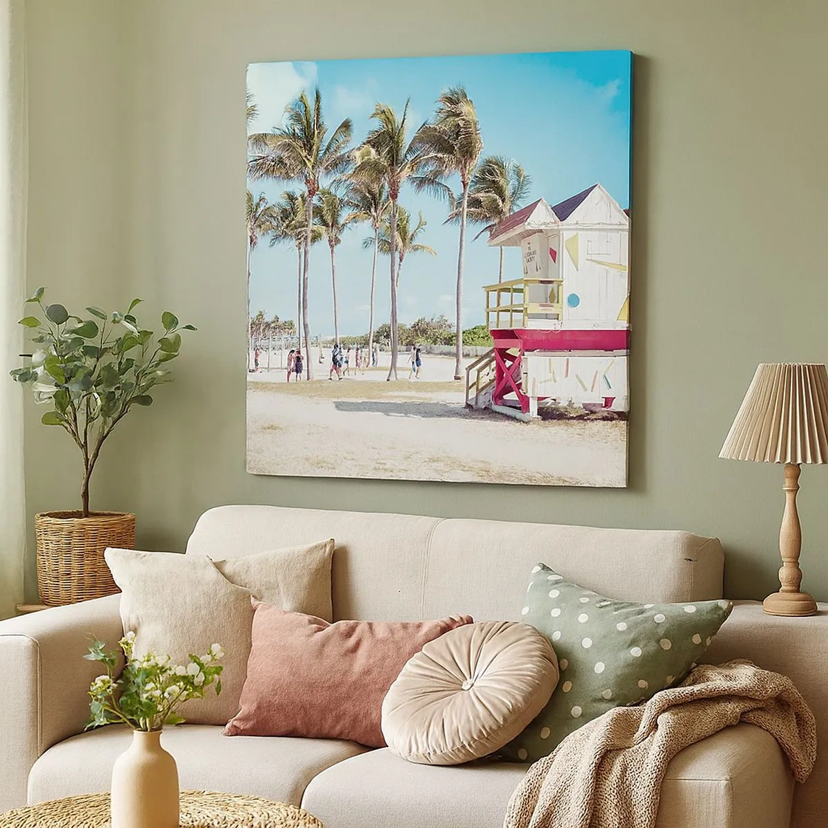 Lærredstryk - Billede på lærred - En smuk dag foran dig - 30x30 cm