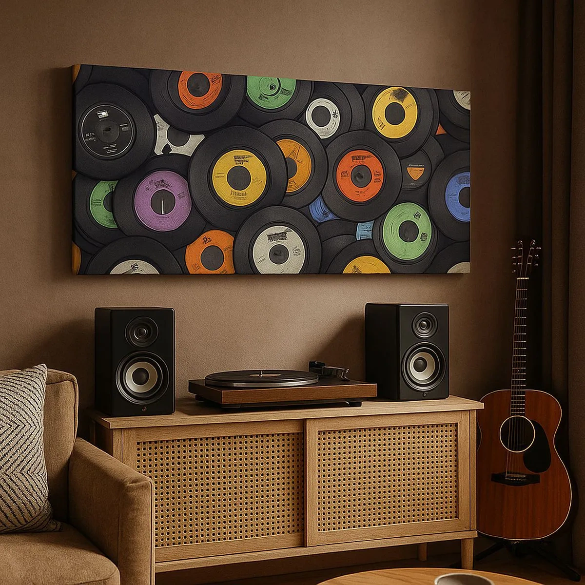 Lærredstryk - Billede på lærred - Farver fra klassikerne - 100x40 cm