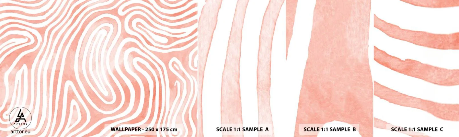 Fototapet Prøve Standard Eco - I en labyrint af koraller - Minimalisme, Moderne kunst, Abstraktion - 100x30 cm