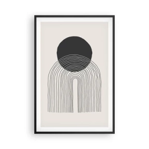 Plakat i sort ramme - Rystende og selvsikker - 61x91 cm