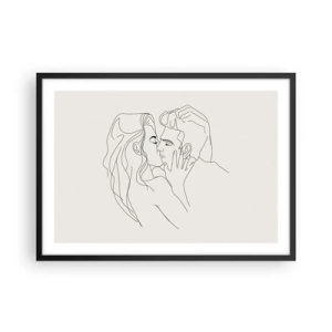 Plakat i sort ramme - Forviklet i følelser - 70x50 cm