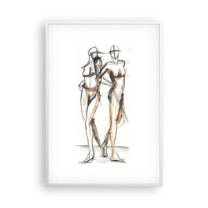 Plakat i hvid ramme - En undersøgelse af charme - 70x100 cm