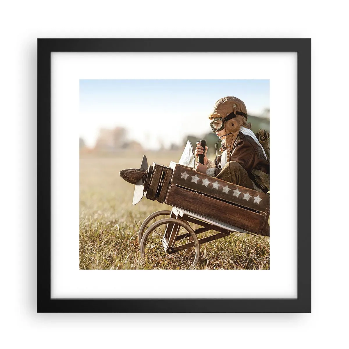 Plakat i sort ramme - Start mod drømmen - 30x30 cm