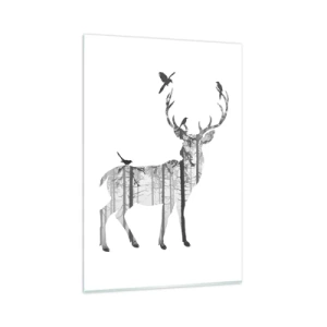 Billede på glas - Skovens gode ånd - 80x120 cm