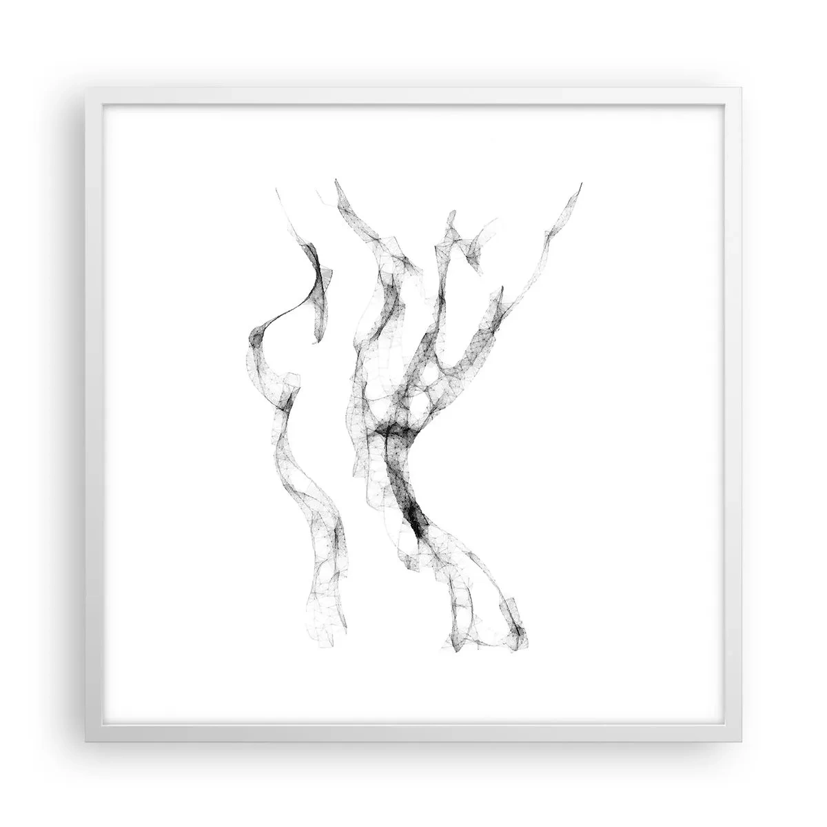 Plakat i hvid ramme - Smuk og stærk - 60x60 cm