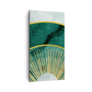 Lærredstryk - Billede på lærred - Et anderledes solsystem - 55x100 cm