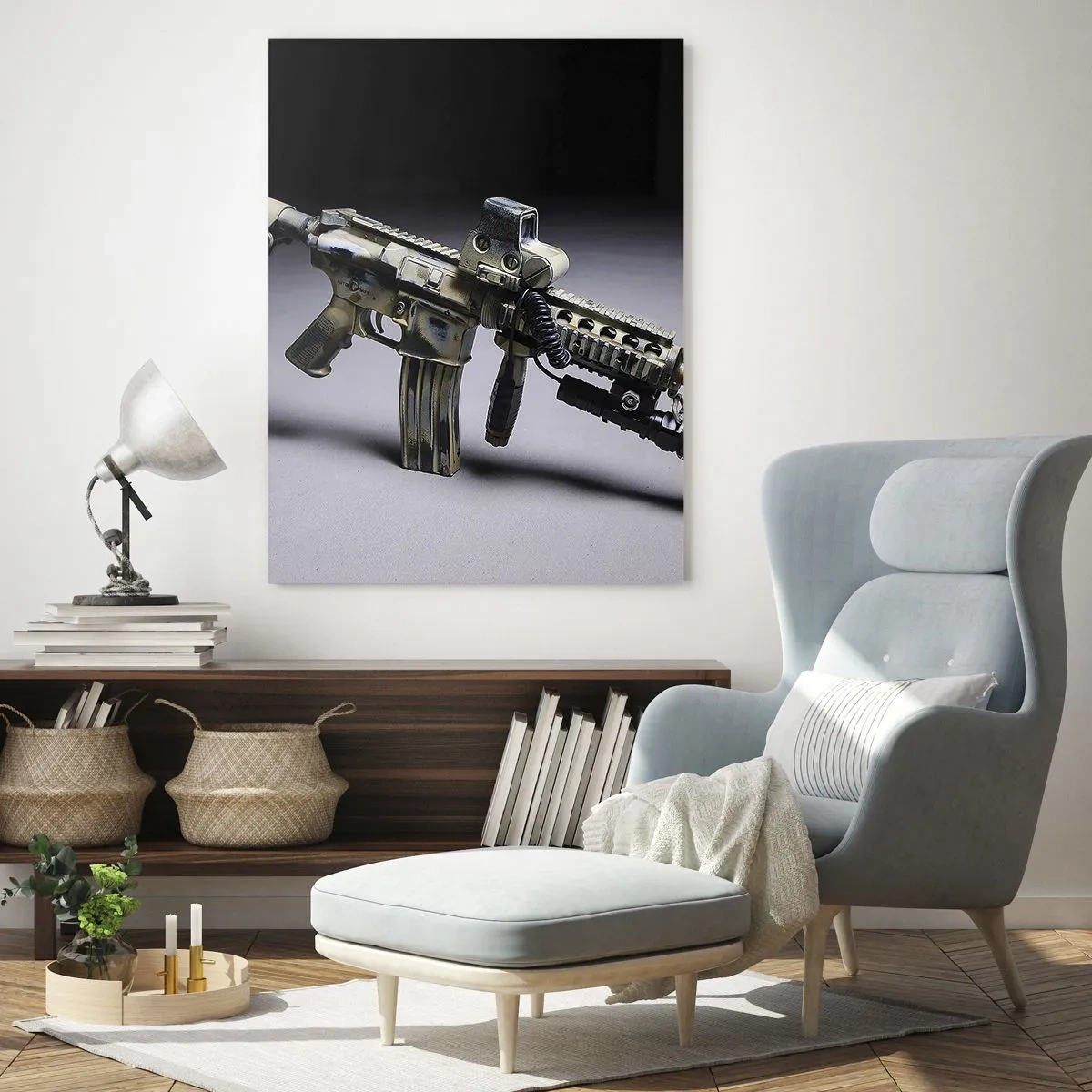 Billede på glas - Altid farlig - 50x70 cm