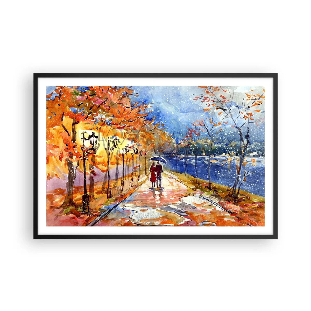 Plakat i sort ramme - Sammen indtil tidsfristen - 91x61 cm