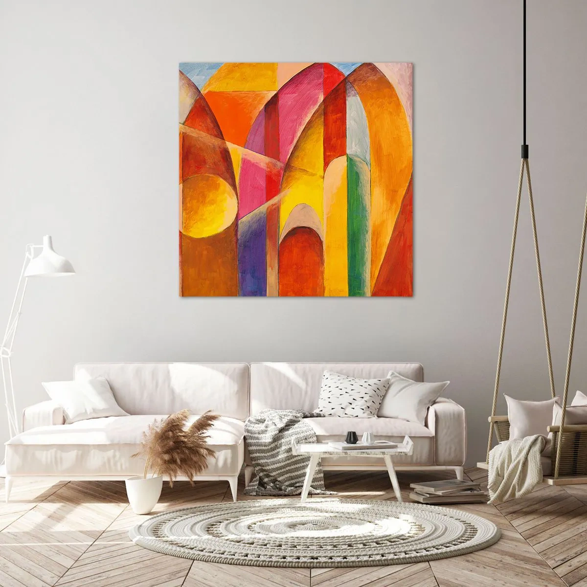 Lærredstryk - Billede på lærred - Solens katedral - 70x70 cm