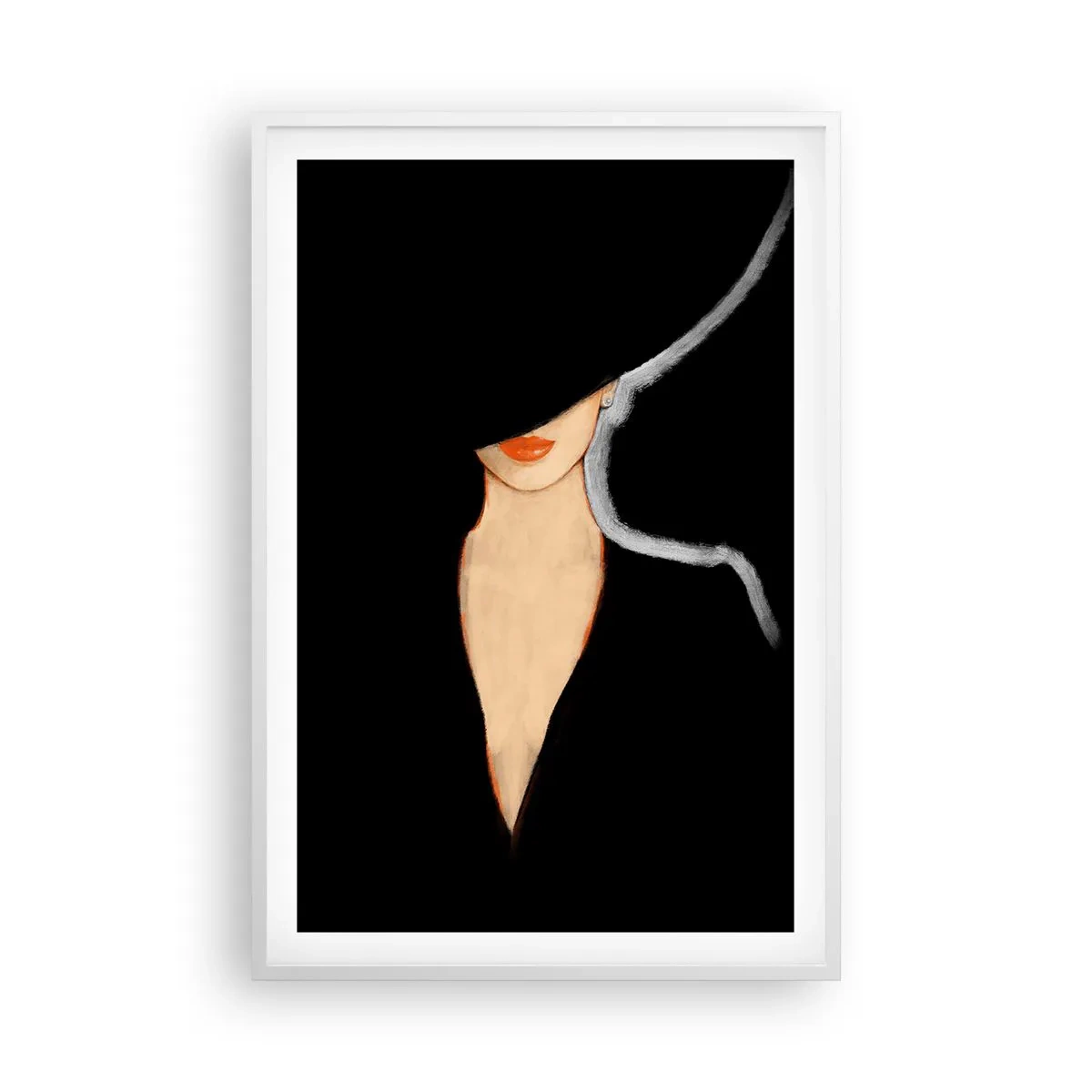 Plakat i hvid ramme - Elegance og stil - 61x91 cm