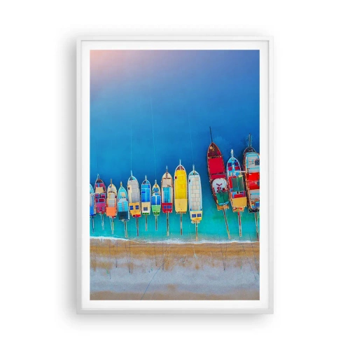 Plakat i hvid ramme - Fra et fugleperspektiv - 70x100 cm