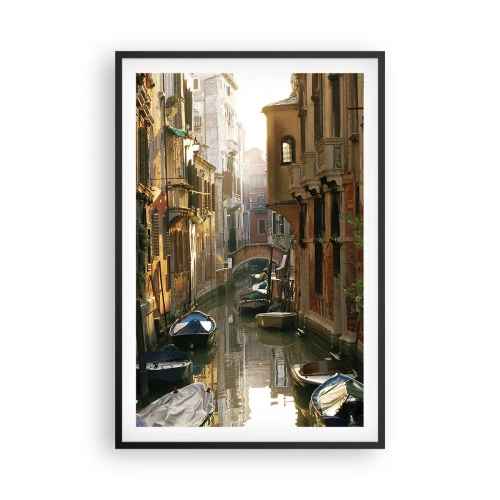 Plakat i sort ramme - I en venetiansk baggyde - 61x91 cm