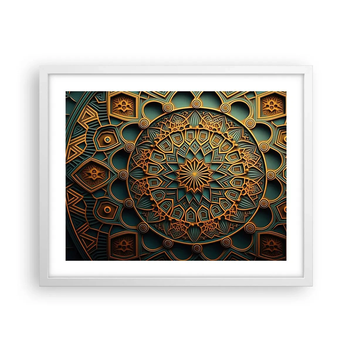 Plakat i hvid ramme - I et arabisk klima - 50x40 cm