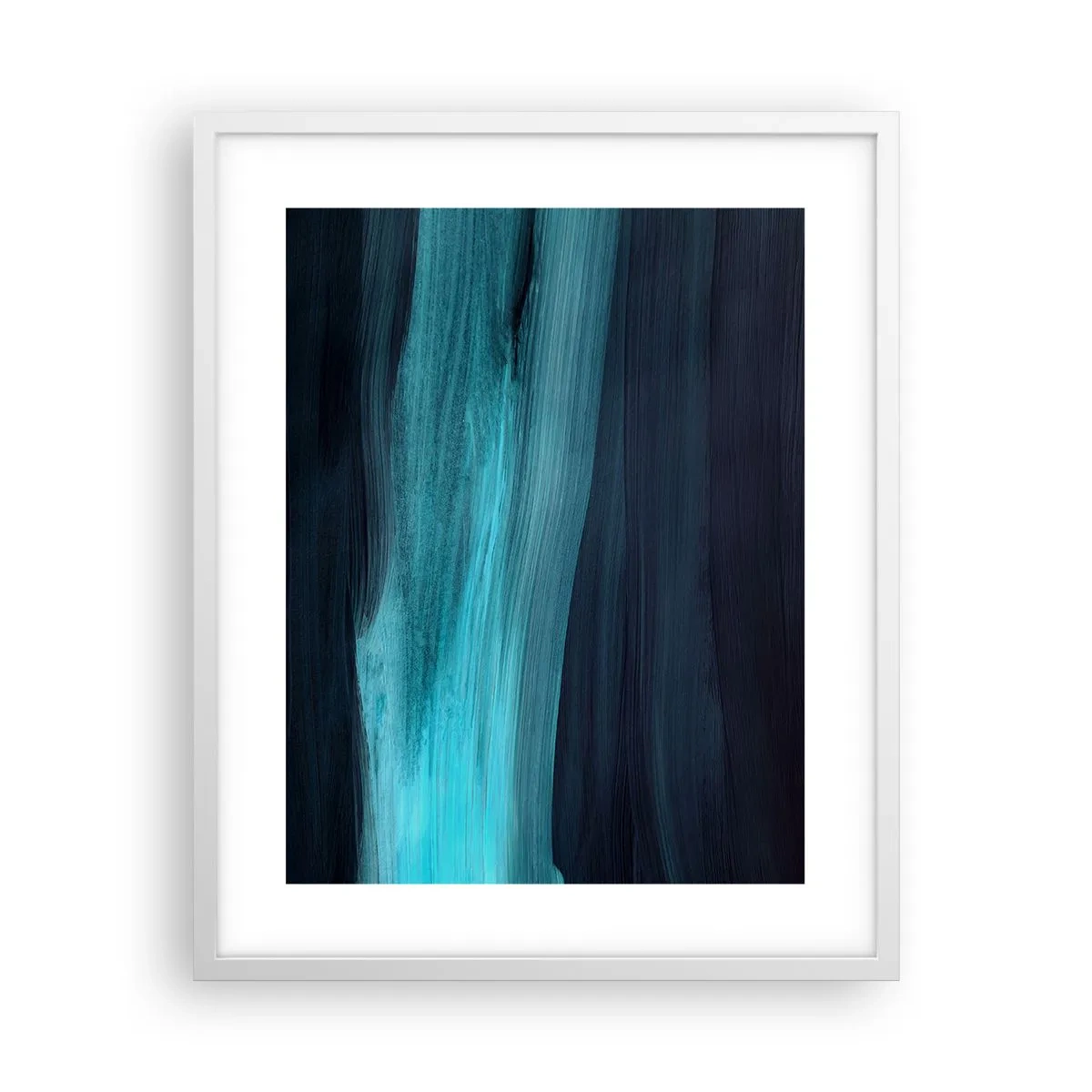 Plakat i hvid ramme - Svøm med strømmen - 40x50 cm