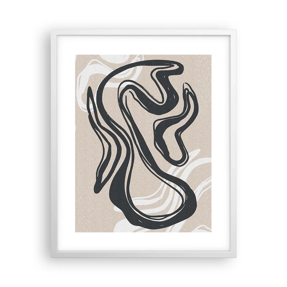 Plakat i hvid ramme - Multipliceret udtryk - 40x50 cm