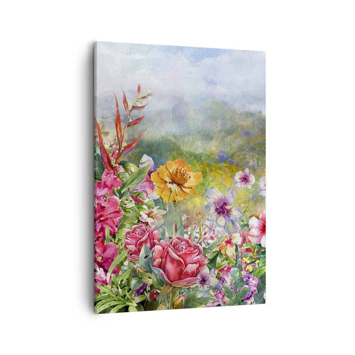 Lærredstryk - Billede på lærred - En have, der er gået amok - 50x70 cm