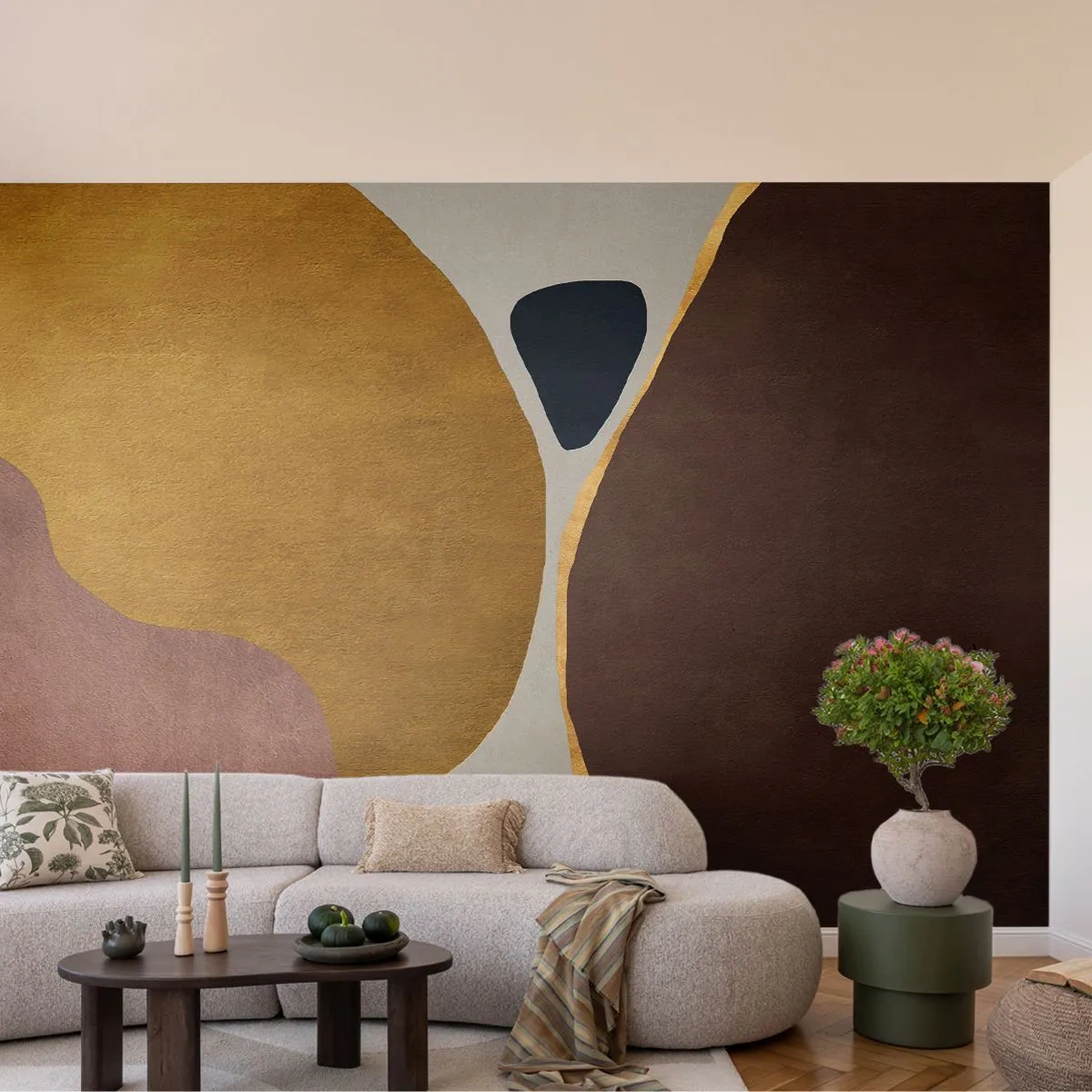 Fototapet Premium Canvas - Abstraktion - et sted i rummet - Abstraktion, Minimalisme, Former - 100x70 cm