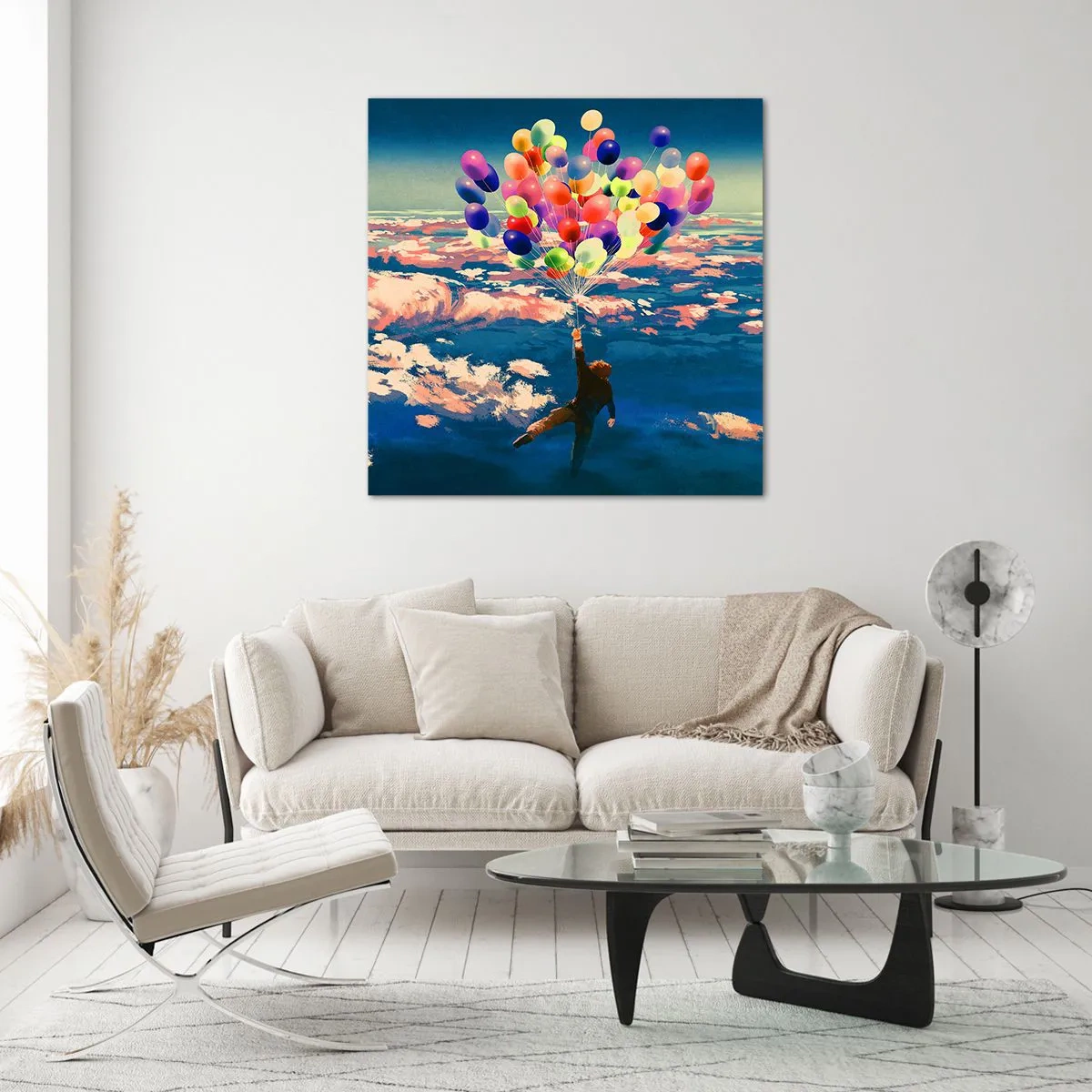 Billede på glas - En barndomsdrøm, der går i opfyldelse - 60x60 cm