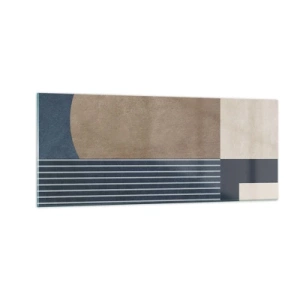 Billede på glas - En komposition af enkelhed og rundhed - 100x40 cm