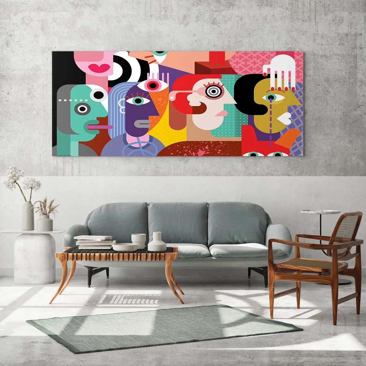 Billede på glas - Vi fra hr. Picasso - 90x30 cm