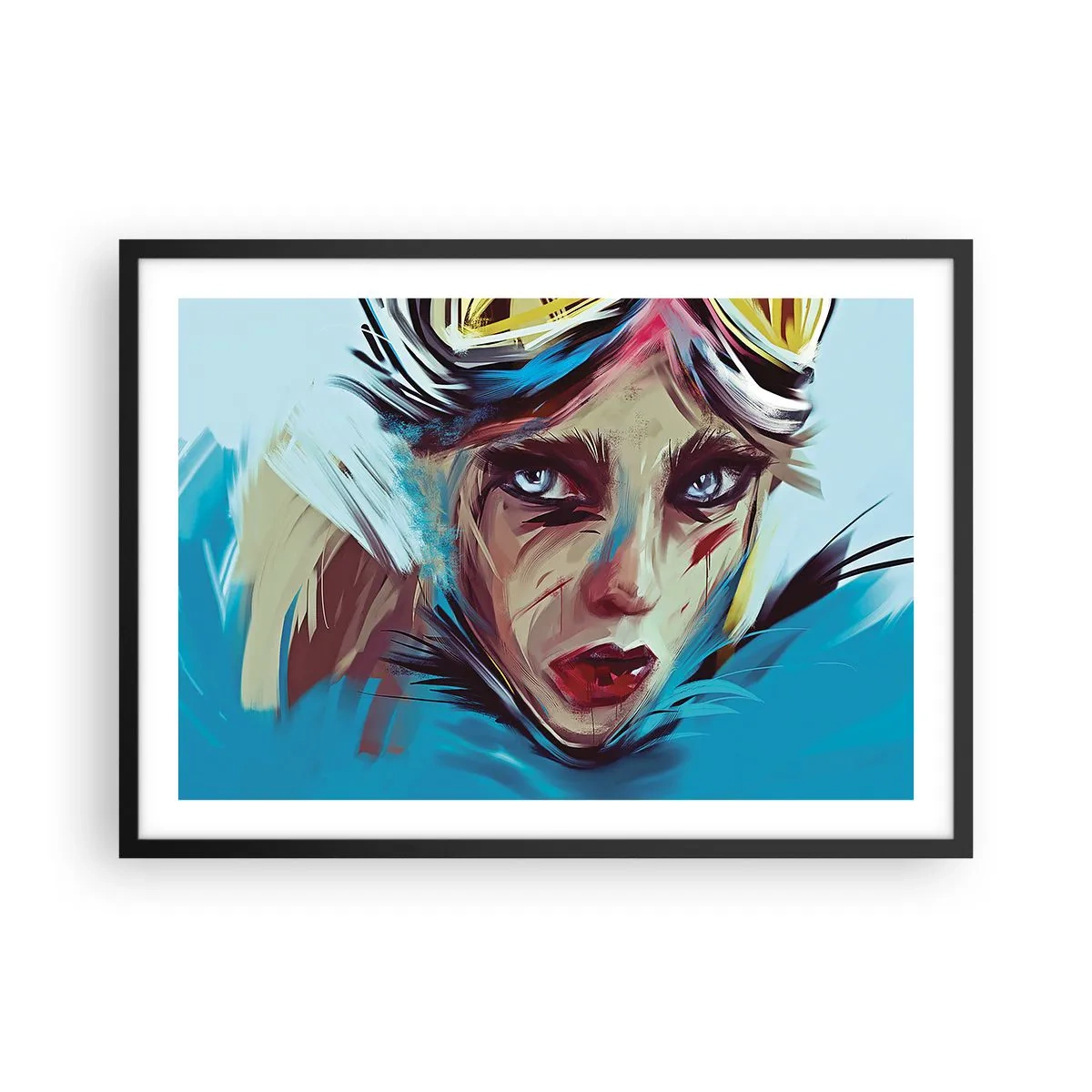 Plakat i sort ramme - Vejkriger - 70x50 cm