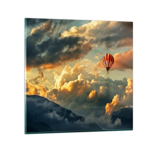 Billede på glas - Jeg går, fordi jeg vil - 60x60 cm