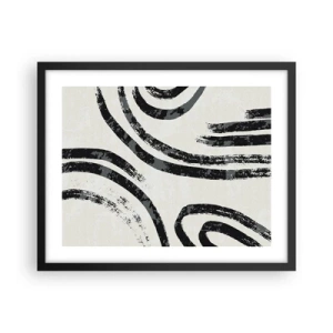 Plakat i sort ramme - Halvt stoppet - 50x40 cm