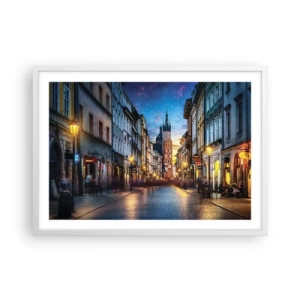 Plakat i hvid ramme - Krakows charme - 70x50 cm