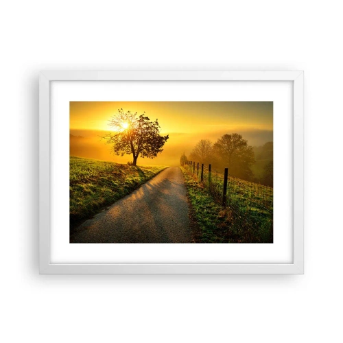 Plakat i hvid ramme - Kære eftermiddag - 40x30 cm