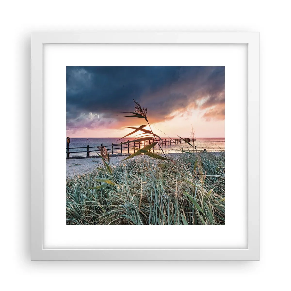 Plakat i hvid ramme - Ikke passerer med vinden - 30x30 cm