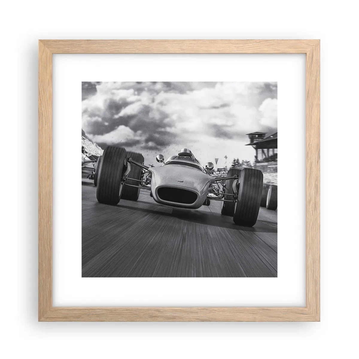 Plakat i ramme af lyst egetræ - Der er kraft! - 30x30 cm