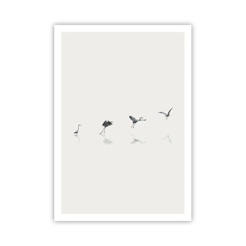 Plakat - Fire enkle trin - 70x100 cm