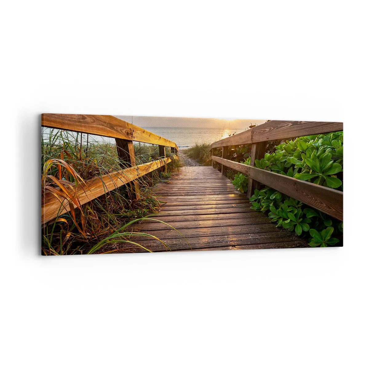Lærredstryk - Billede på lærred - Og direkte til kysten - 120x50 cm