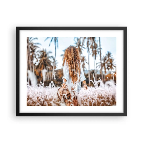 Plakat i sort ramme - Født af græsdun - 50x40 cm