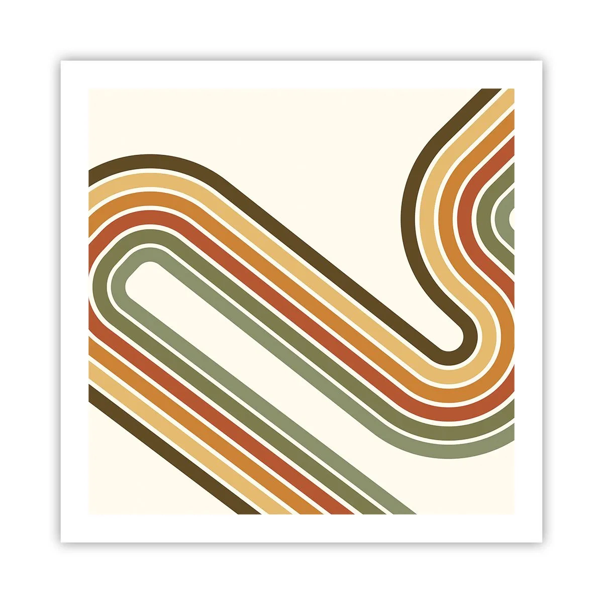 Plakat - Zigzag til destinationen - 60x60 cm