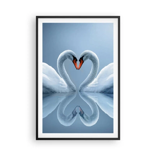 Plakat i sort ramme - Tid til kærlighed - 61x91 cm