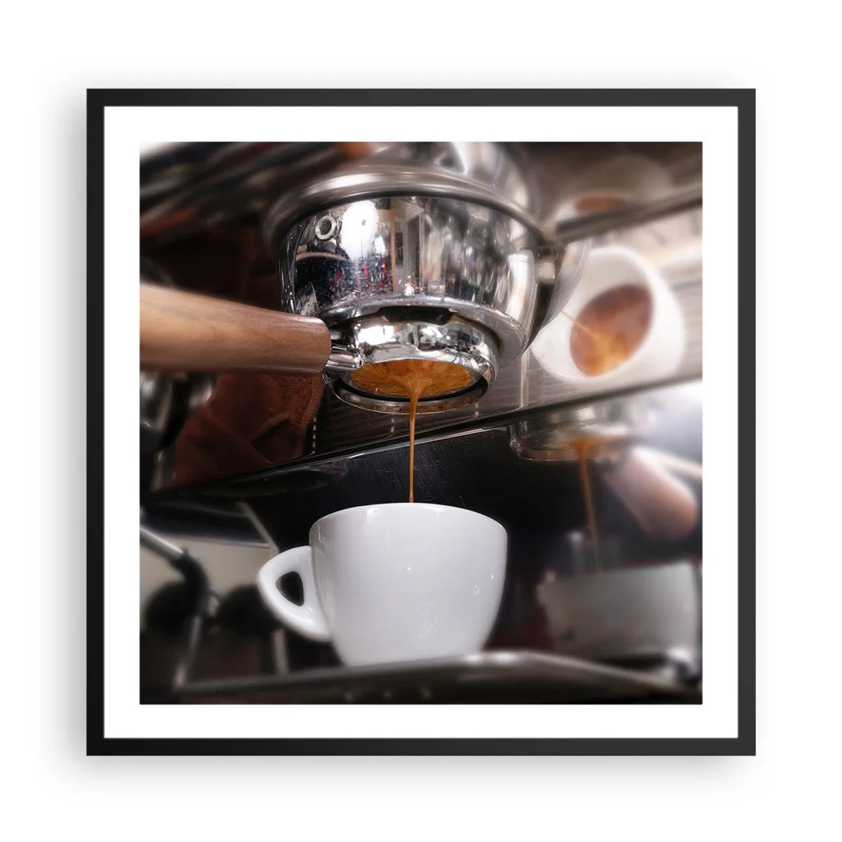 Plakat i sort ramme - Et godt øjeblik på dagen - 60x60 cm