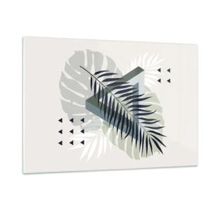 Billede på glas - Natur og geometri - to ordener? - 120x80 cm