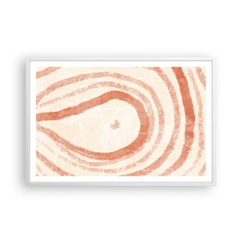 Plakat i hvid ramme - Koralcirkler - komposition - 91x61 cm