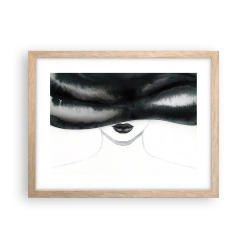 Plakat i ramme af lyst egetræ - Et sensuelt mysterium - 40x30 cm
