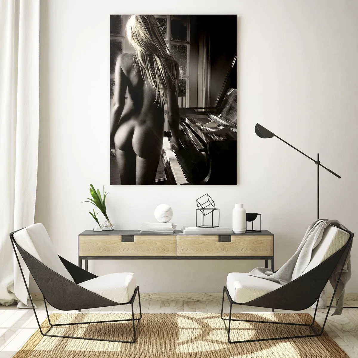 Billede på glas - Aftenens perfekte harmoni - 50x70 cm