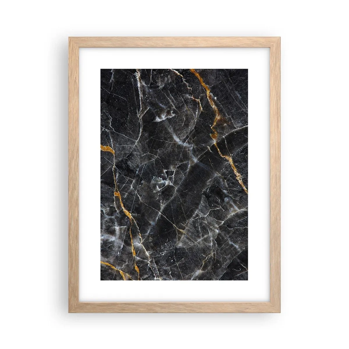 Plakat i ramme af lyst egetræ - En stens indre liv - 30x40 cm