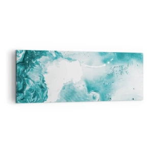 Lærredstryk - Billede på lærred - Blå oversvømmelsesflader - 140x50 cm