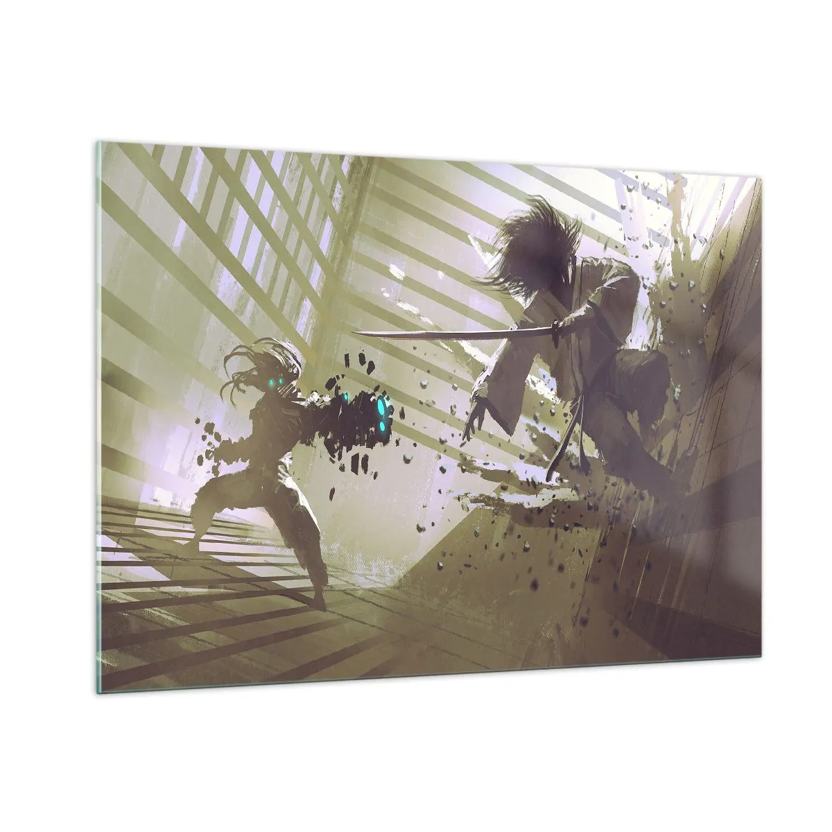 Billede på glas - Og du kan være en samurai - 100x70 cm