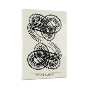 Billede på glas - Det kom ud spontant - 50x70 cm